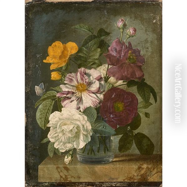 Bouquet De Fleurs Sur Un Entablement - view 1