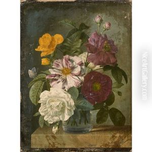 Bouquet De Fleurs Sur Un Entablement by Christiaen van Pol