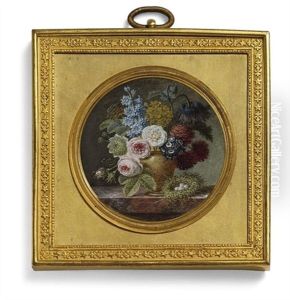 Still-life Of Flowers On A Stone Ledge by Christiaen van Pol