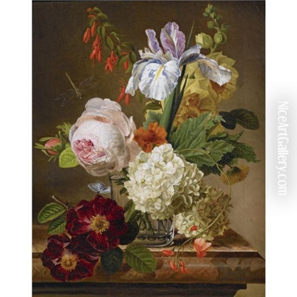 A Bouquet Of Flowers In A Vase - view 1