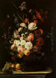 Bouquet Des Fleurs Sur Un Etablement