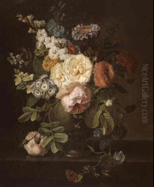 Bouquet De Fleurs Sur Un Entablement - view 1