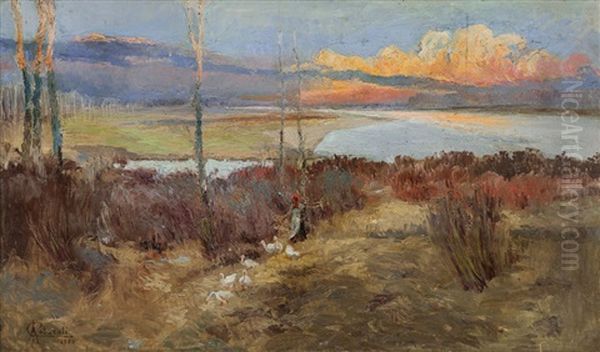 Paesaggio Con Contadina - view 1