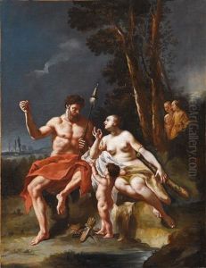Herkules Und Omphale by Francesco Polazzo