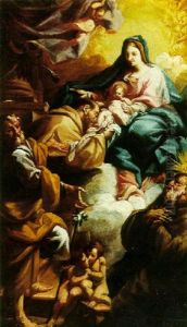 Madonna With Child And Saints Joseph, Francis Of Assisi And Francis Of Paola by Francesco Polazzo