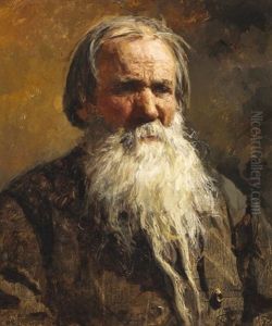 Portrait Of The Russian Byliny Singer Vasiliy Petrovich Schegolenok (1817-1894)