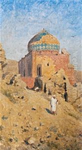 Orientalist Landscape With Figure