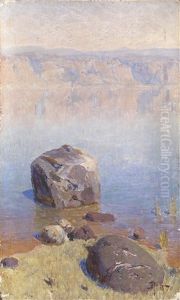 Study Of Rocks By Lake Tiberias by Vasily Polenov