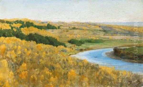 The River Oka In Golden Autumn - view 1