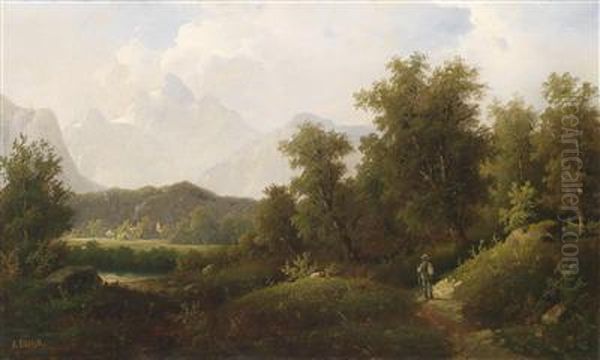 River In A Mountain Landscape - view 1
