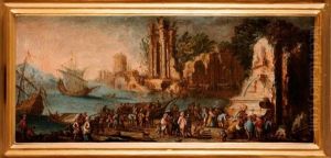 Ruines Antiques Sur Un Rivage Mediterraneen Anime De Nombreux Personnages by Gherardo Poli