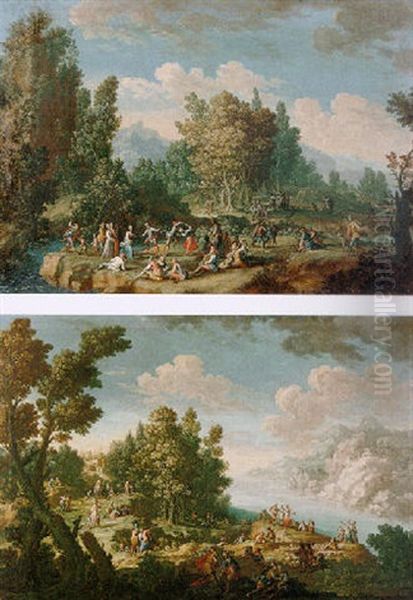 Peasants Merrymaking And Dancing In A Wooded Landscape - view 1