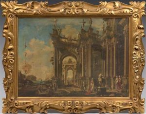 Vue D'architecture A La Statue Equestre by Giuseppe Poli