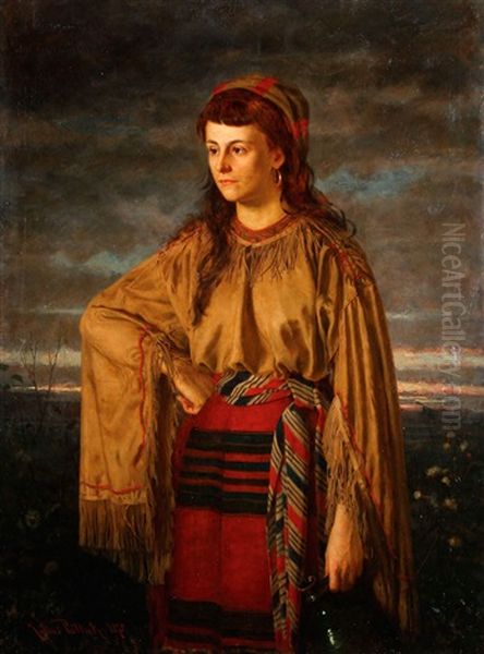 A Young Water Carrier In Native Costume - view 1