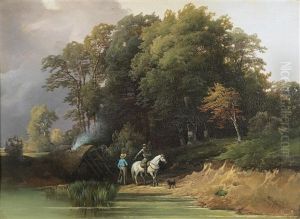 The Postman Visits The Charcoal Burner by Wilhelm Pollak