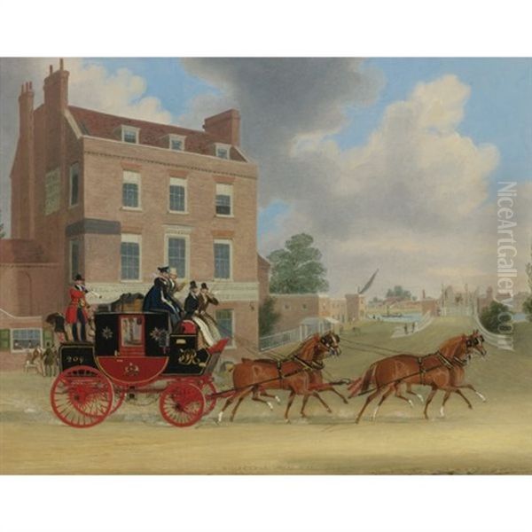 The Quicksilver Royal Mail: The Mail Passing Kew Bridge And The Star And Garter - view 1