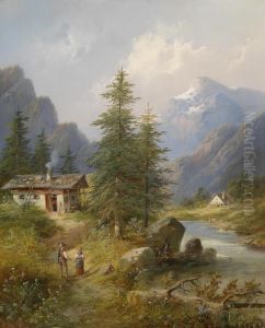 Scene From Styria by Eduard Boehm