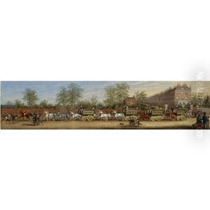 A Funeral Procession Approaching Highgate Cemetery
