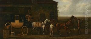 The York-to-london Royal Mail Coach (+ 3 Others; 4 Works) by James Pollard