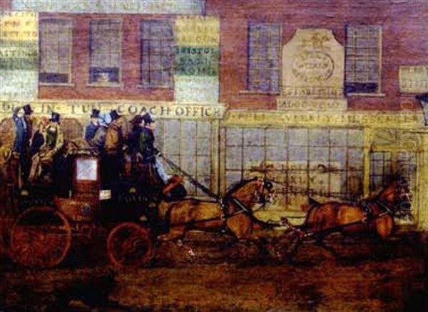 The London To Reading Mail Coach, Passing The Bolt-in-yun General Coach Office - view 1