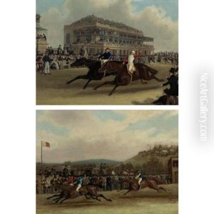 Priam Beating Retriever At Doncaster, September 23, 1830 (+ Captain Beecher On Vivian Winning The Hunters Stakes At Worthy Down, Winchester, July, 1835; Pair)