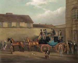 The Bedford To London Coach (+ The Holyhead, Chester And London Coach; Pair) by James Pollard