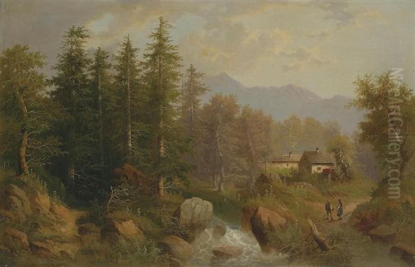 Circle Alpine Landscape With Astream - view 1