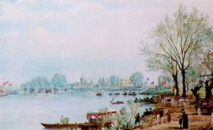 The Finish Of The Boat Race At Montlake by James Pollard