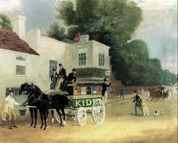 The Brentford-hammersmith Carriage Outside The Angel Inn - view 1