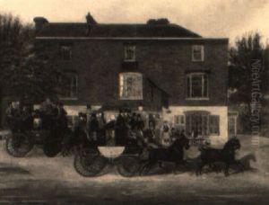 The Birmingham Tally-ho!  Coaches Passing The Crown At Holloway