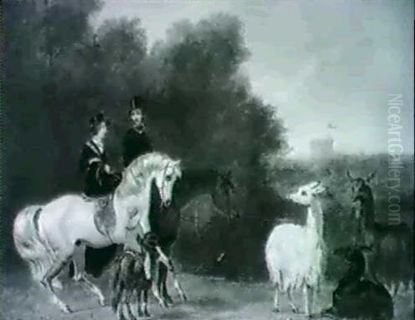 Queen Victoria, Prince Albert And Victoria, Princess Royal In Windsor Great Park - view 1