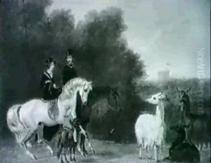Queen Victoria, Prince Albert And Victoria, Princess Royal  In Windsor Great Park