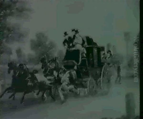 The London To Hull Royal Mail Coach Leaving An Inn - view 1