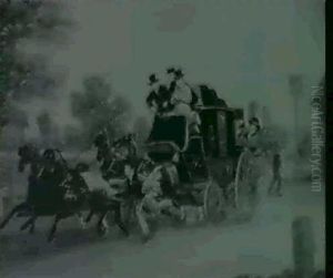 The London To Hull Royal Mail Coach Leaving An Inn by James Pollard