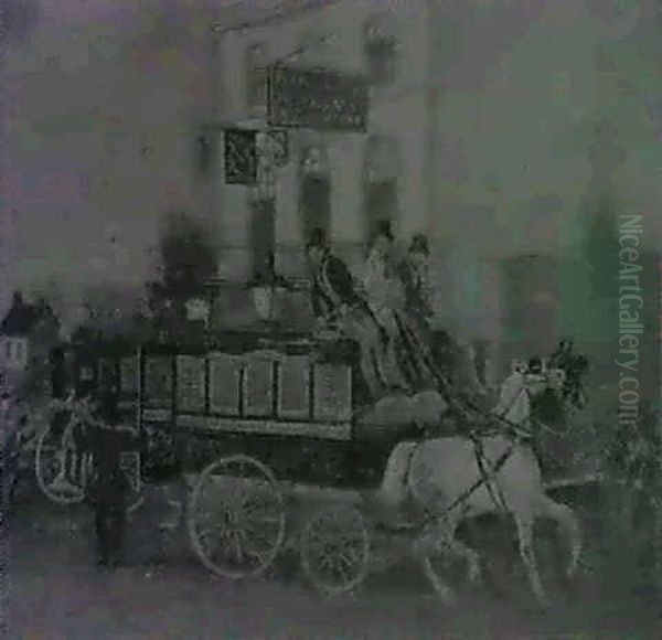 The "favorite" Stage Coach Outside Barclay Perkins And Co Islington. - view 1