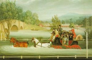 A Mail Coach In A Flood Near Shillingford Bridge, Berkshire