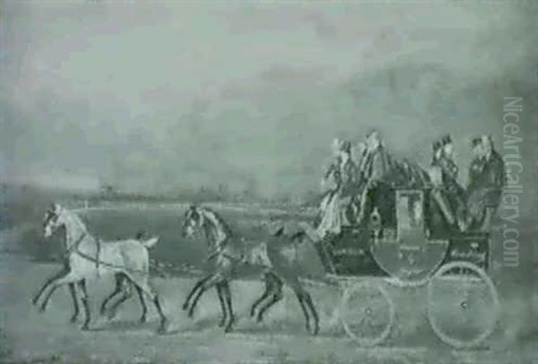 The London To Reading Coach Passing A Country House - view 1