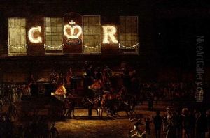 The Royal Mails At The Angel, Islington On The Night Of His Majesty George Iv's Birthday, 1828 The Royal Mails At The Angel, Islington On The Night Of His Majesty George Iv's Birthday, 1828