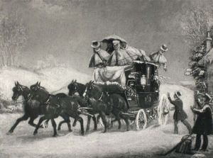 A Winter Coaching Scene by James Pollard