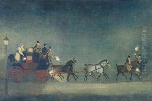 The Edinburgh To London Mail In Fog by James Pollard