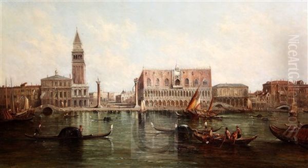 Doge's Palace And St Mark's Square From The Grand Canal, Venice - view 1