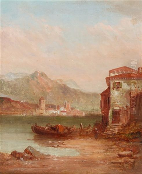 Italian Coastal Scape With Mountains In The Back - view 1
