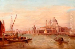 Het Canal Grande Met De Santa Maria Della Salute Te Venetie