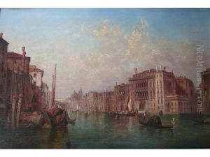Views In Venice (pair) by Alfred Pollentine