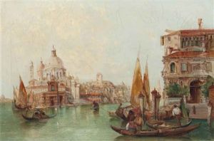 Santa Maria Della Salute (+ The Grand Canal, Venice; Pair) by Alfred Pollentine