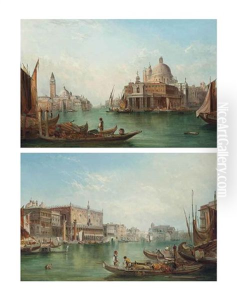 The Dogana And The Ducal Palace, Venice (pair) - view 1
