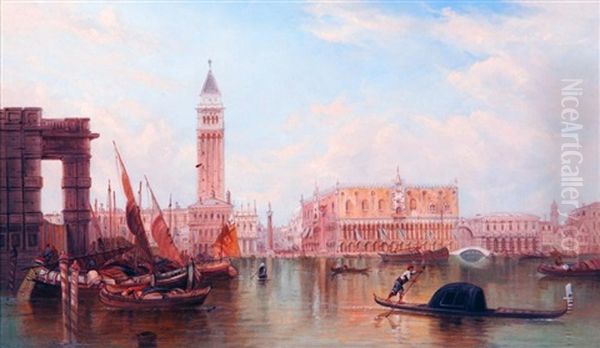 Anta Maria Della Salute And View Of Piazza San Marco (a Pair) - view 1