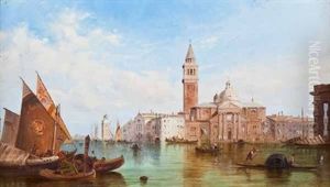 St Mark's On The Canal With Gondolas And Sail Boats
