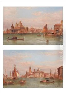 The Santa Maria Della Salute, Venice (+ San Giorgio Maggiore, Venice; Pair) by Alfred Pollentine