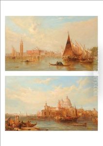 The Dogana (+ The Ducal Palace, Venice; Pair) by Alfred Pollentine